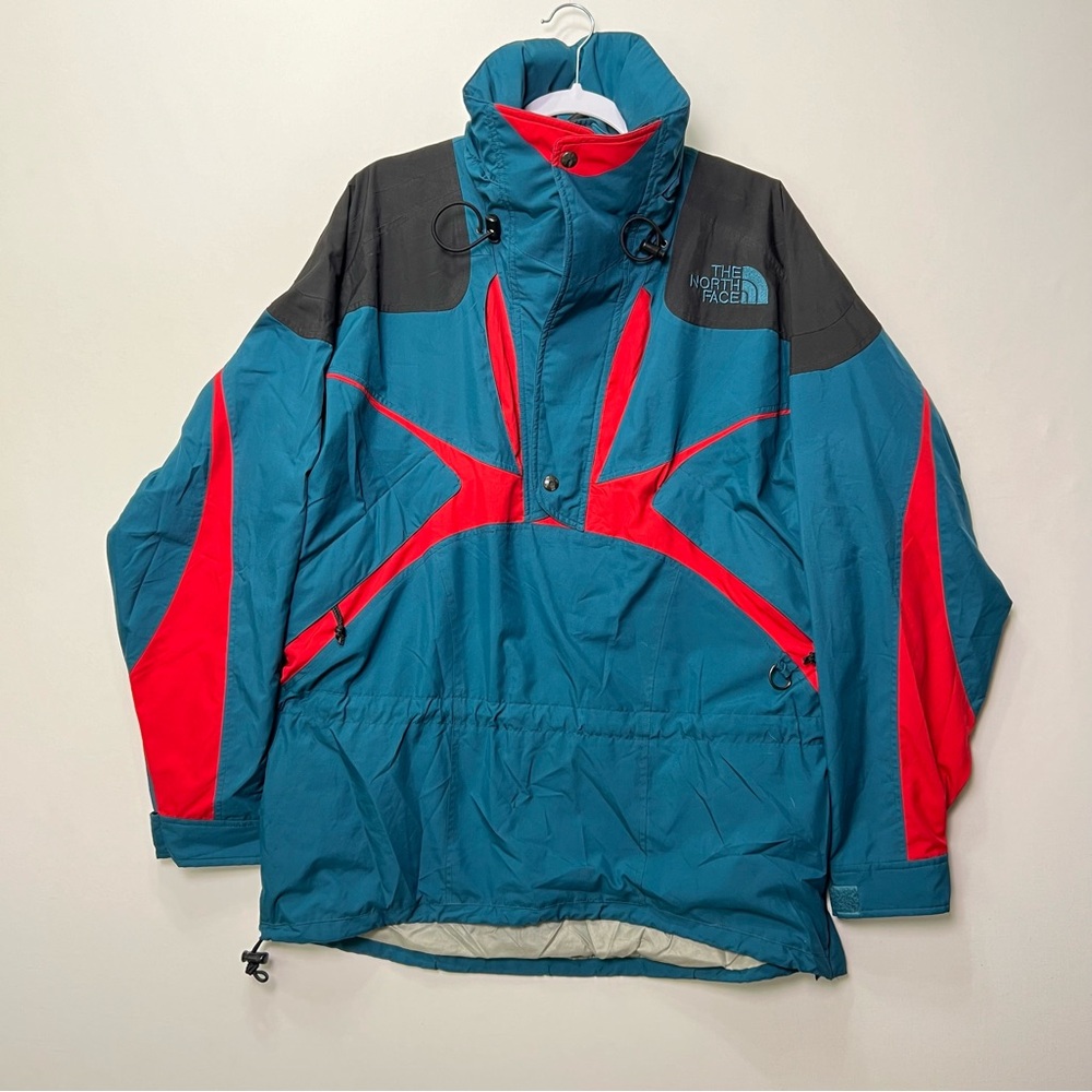 Vintage Y2K The North Face  1/2 Zip Anorak Pullover Packable Hood Men’s Medium